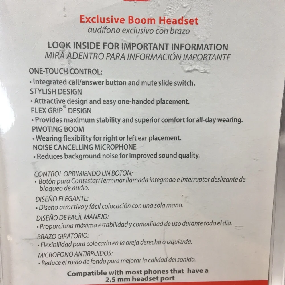 Plantronics VERIZON Boom Headset-Universal. NWT